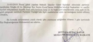 İlçe Başkanı Açıklama Yaptı