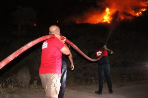Alevler Bodrum’da Geceyi Gündüze Çevirdi
