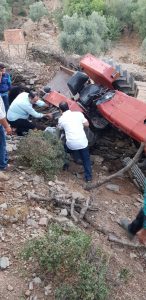 Milas'ta Traktör Kazası