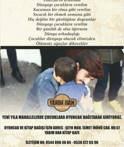 Yarım Han Kitap Kafe Yılbaşında Çocukların Yüzünü Güldürecek