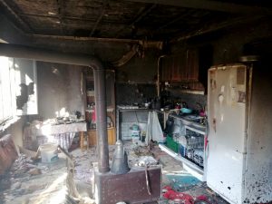 Evde Çıkan Yangın Hasara Neden Oldu