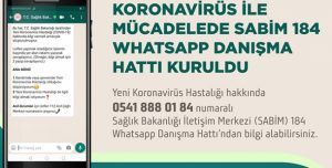 Sağlık Bakanlığı'ndan SABİM 184 WhatsApp Danışma Hattı