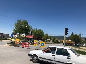 Teyyare Kavşağı’nın kapalı olması sanayi içinde trafiğe neden oldu