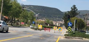 Teyyare Kavşağı’nın kapalı olması sanayi içinde trafiğe neden oldu