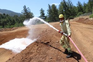 Marmaris’te yangın ekiplerine iş başı eğitimi
