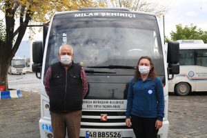 Milas’ın “ilk ve tek kadın dolmuş şoförü”